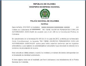 certificaco policia